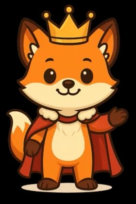 Le renard en costume de roi